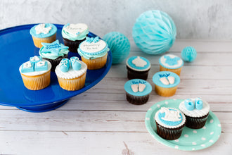 BLUE BABY SHOWER CUPCAKES