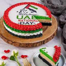 UAE Flag Colored Sponge Cake