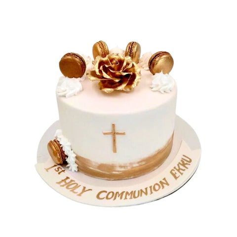 Macaron Communion Cake