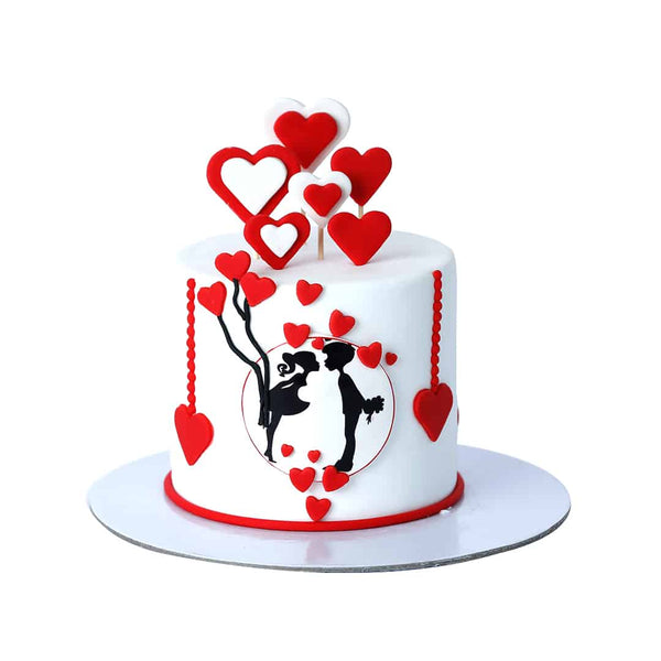 Balloon Heart Cake