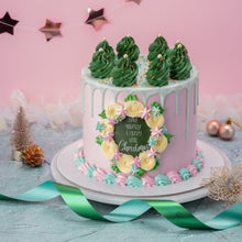Pink Christmas Drip Cake | Christmas Cakes