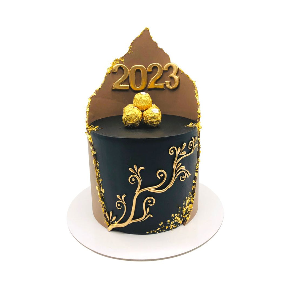 Online happy new year chocolate cake Delivery | GoGift