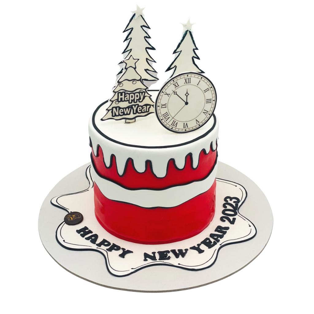 New Year Ribbon Cake - Design 3 – Divine
