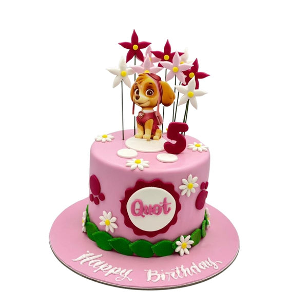 Pink Skye Paw Patrol Cake