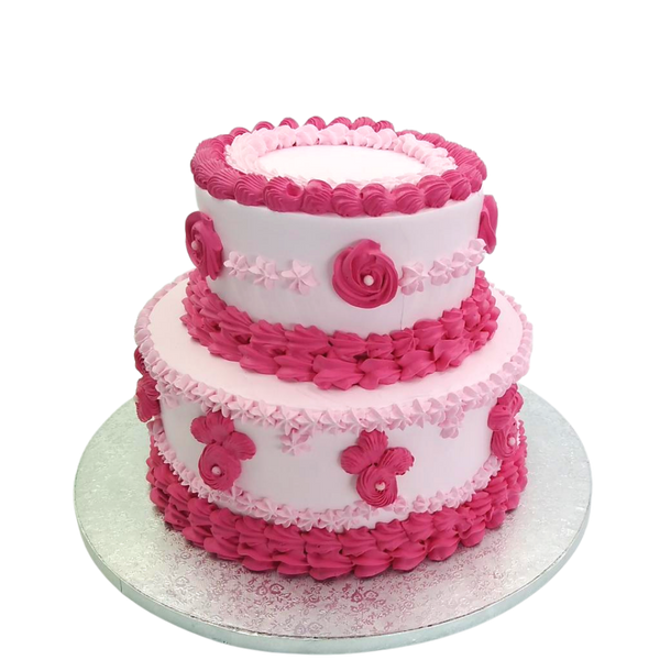 Pink Vintage Multi-Tier Cake