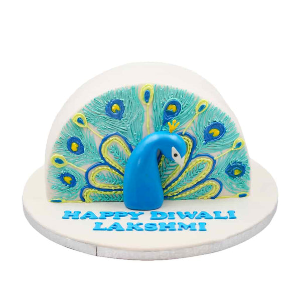 Peacock Diwali Cake