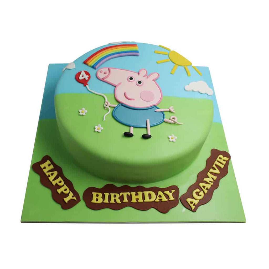 Peppa Pig Kids Fondant Cake (Delivery in 48 Hours Available) – Hot Breads