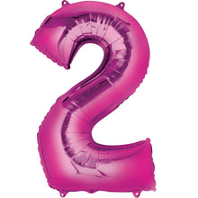 Pink Number Foil Balloon
