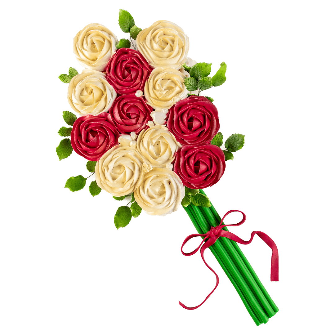 Red And Gold Roses Bouquet