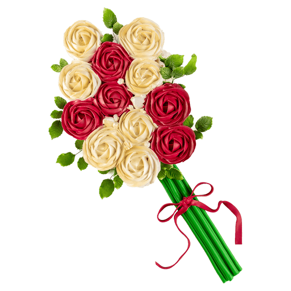 Red And Gold Roses Bouquet