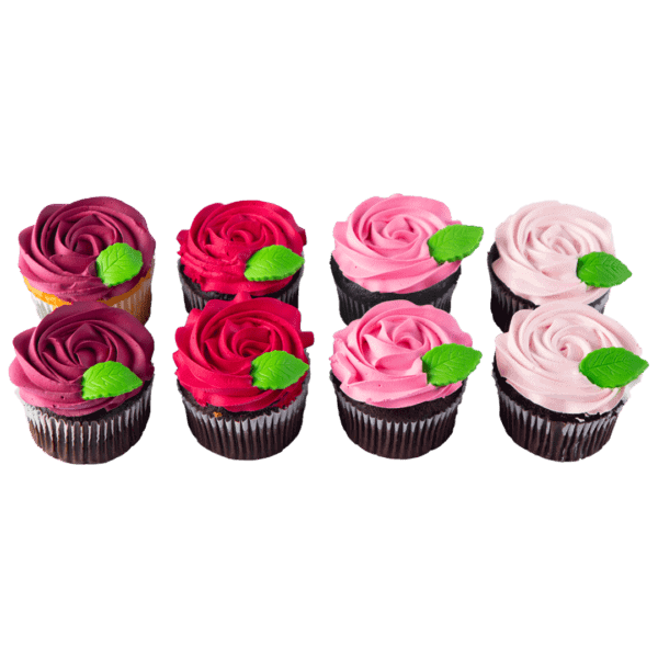 Pink Pastel Rose Cupcakes