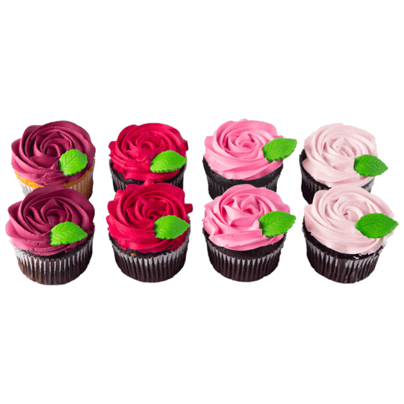 Pink Pastel Rose Cupcakes