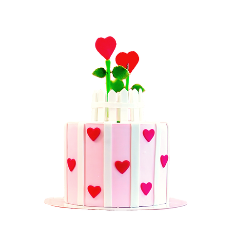 Heart Rose Garden Cake