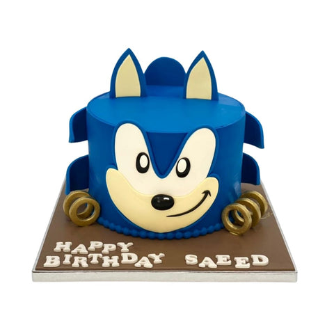 Sonic Face Cake