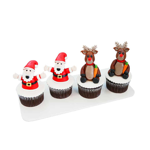 Santa and Reindeer Cupcakes