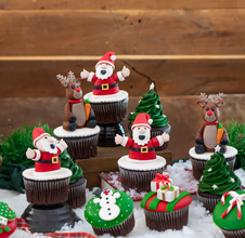 Santa and Reindeer Cupcakes