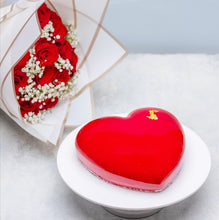 Red Heart Mousse Cake