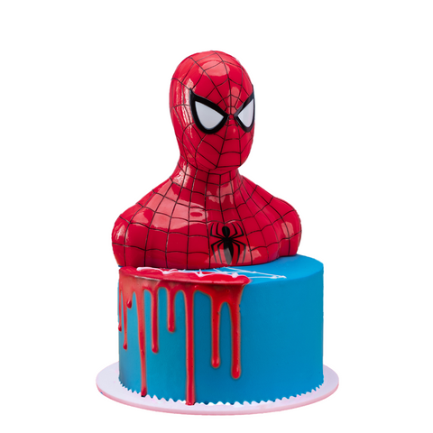 Spiderman Coin Bank Cake