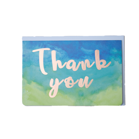 Thank You Watercolor Greeting Card