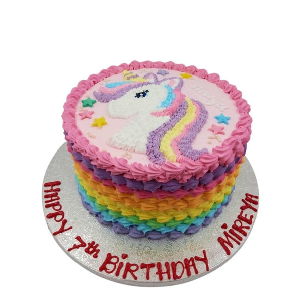 Unicorn Rainbow Cream Cake