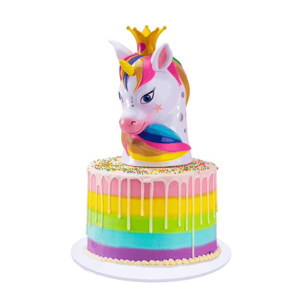 Unicorn Coin Bank Cake