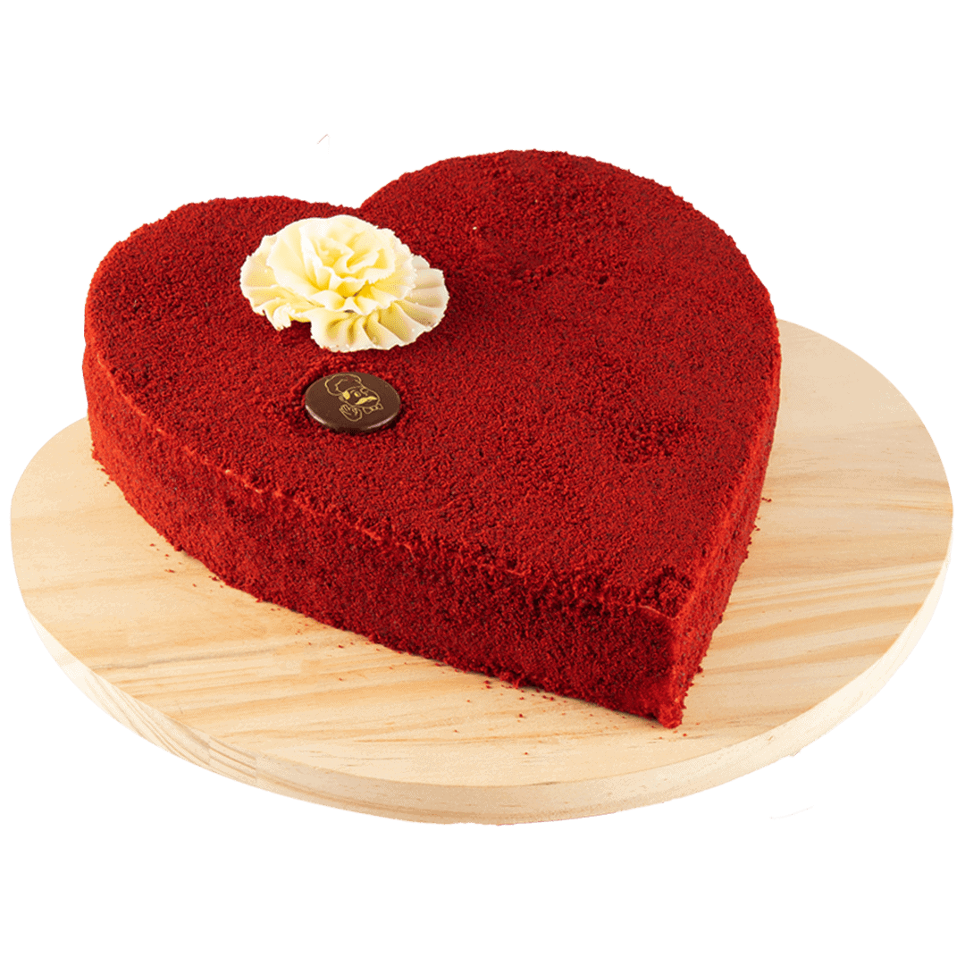 Red velvet heart cake