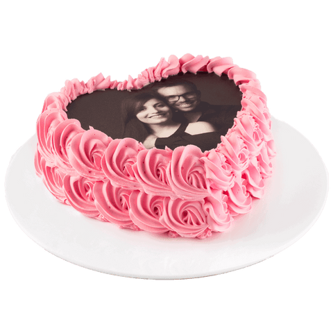 Heart Swirl Photo Cake