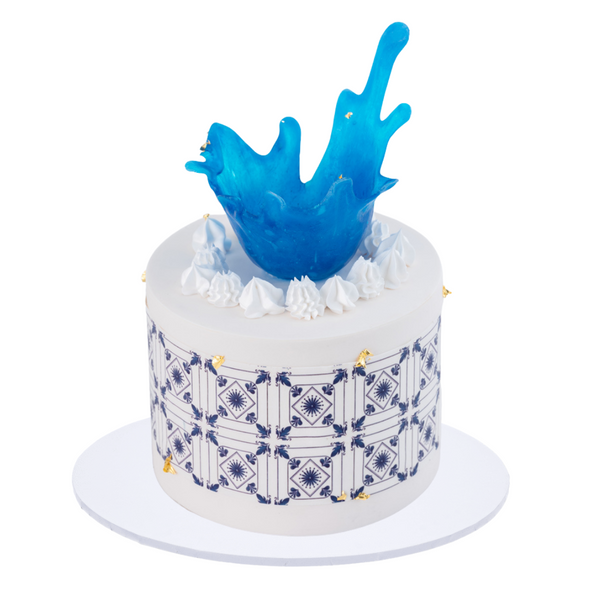 Blue tile & Crystal Cake | Father's Day Cake