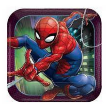 Spider-man Webbed Square Paper Plates