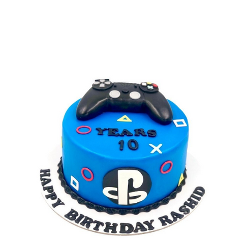 Blue Ps4 Console Cake