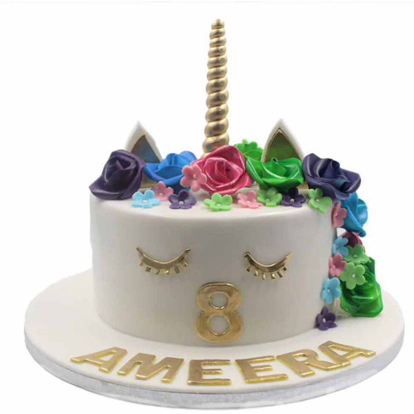 Floral Unicorn Cake