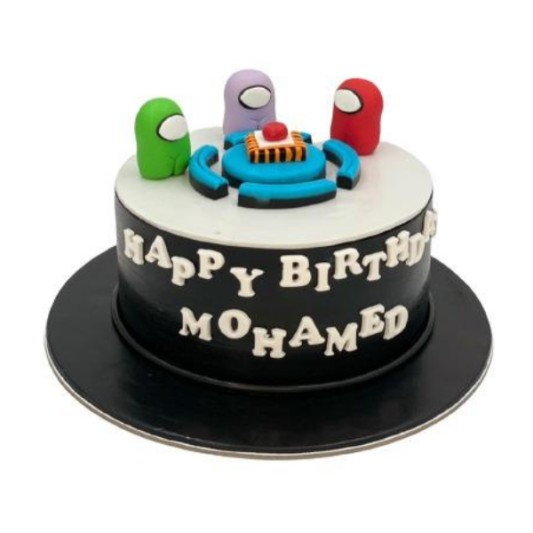Among Us Red Button Cake