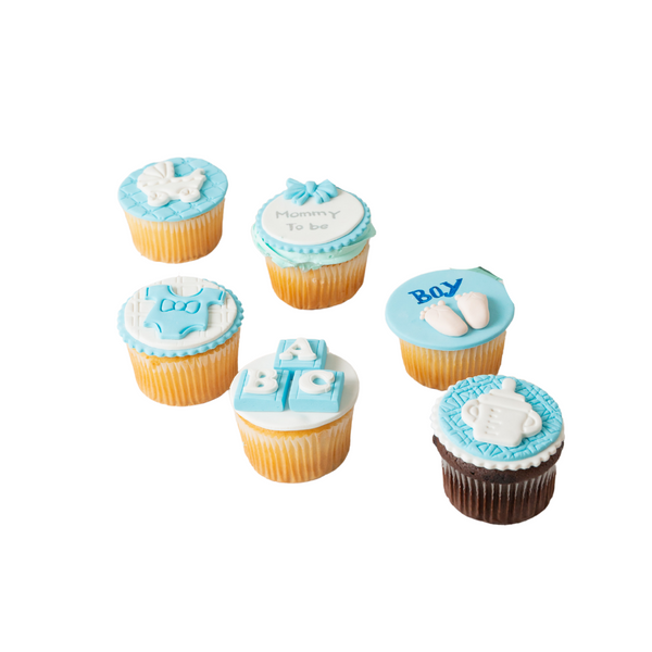 BLUE BABY SHOWER CUPCAKES