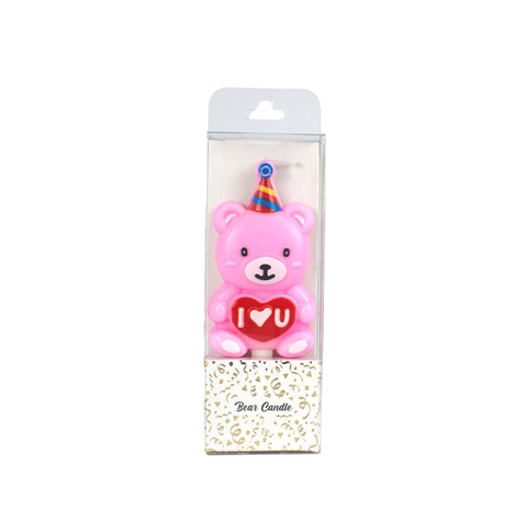 Pink Bear Candle