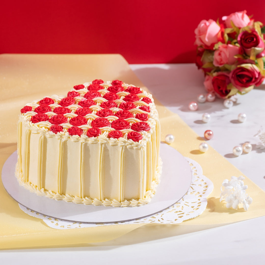 Rose Heart Cake