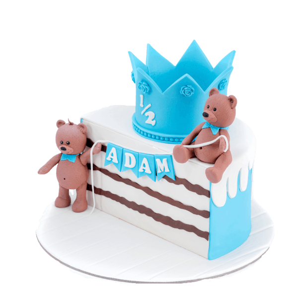 Teddy Bear Half-Birthday Cake