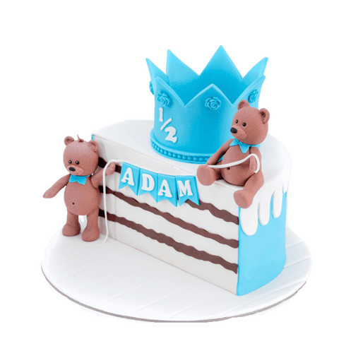 Teddy Bear Half-Birthday Cake