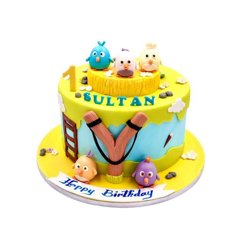 Yellow Angry Birds Cake