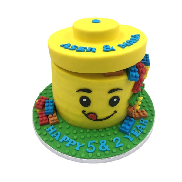Yellow Lego Cake