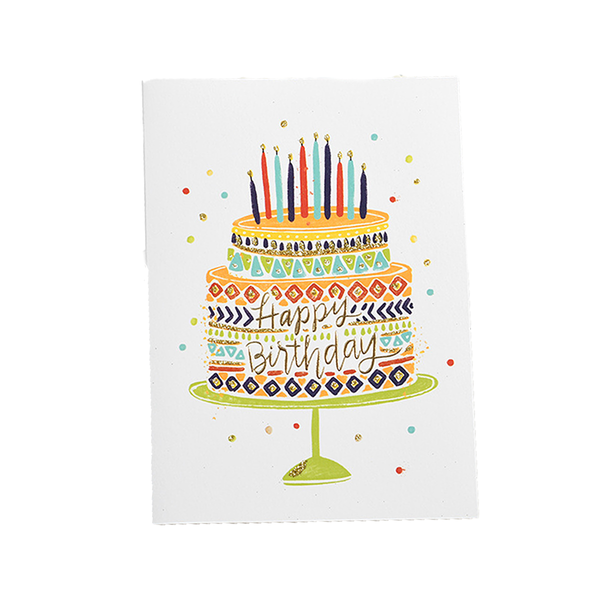 Happy Birthday Cake Greeting Card