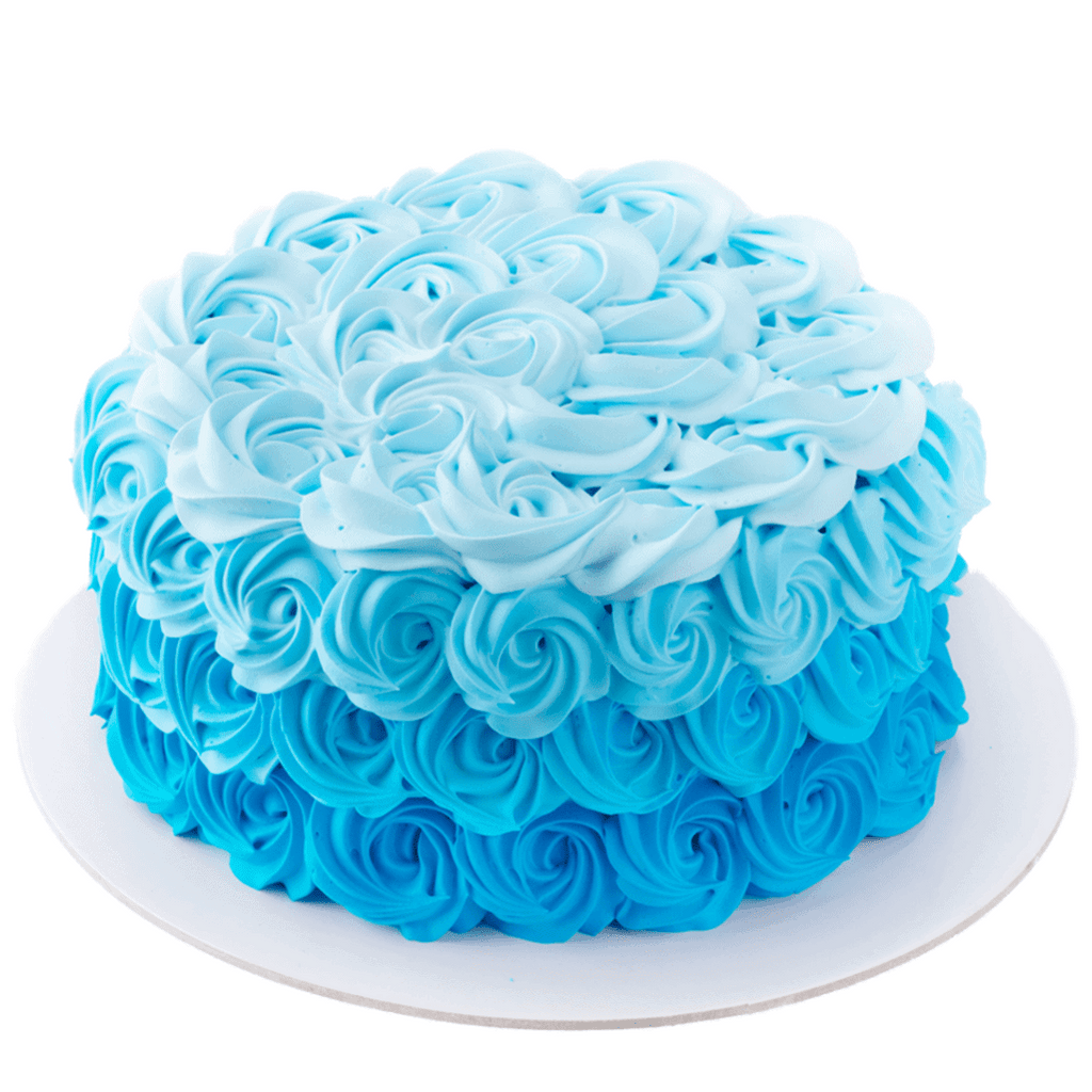 Light blue swirl rose ice cream cake - Decorated Cake by - CakesDecor