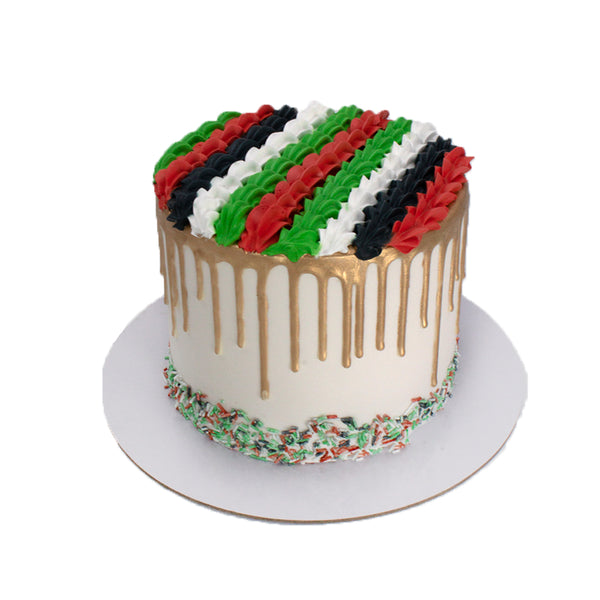 UAE Flag Drip Cake