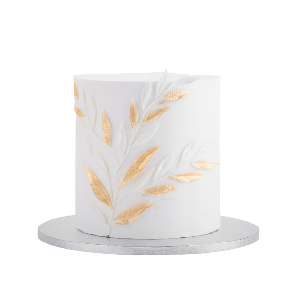 Gold Leaf Wedding Cake