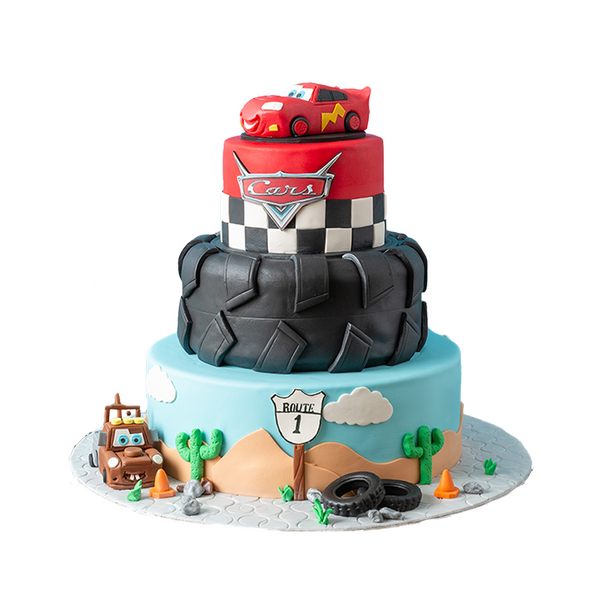 Lightning Mcqueen Multi-tier Cake