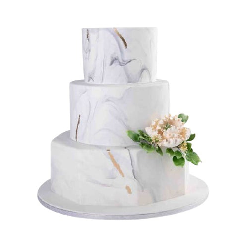 White Marble Wedding Cake