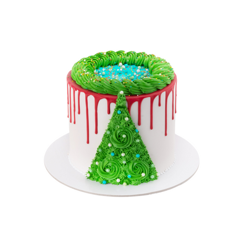 Christmas Tree Drip Cake | Christmas Cakes